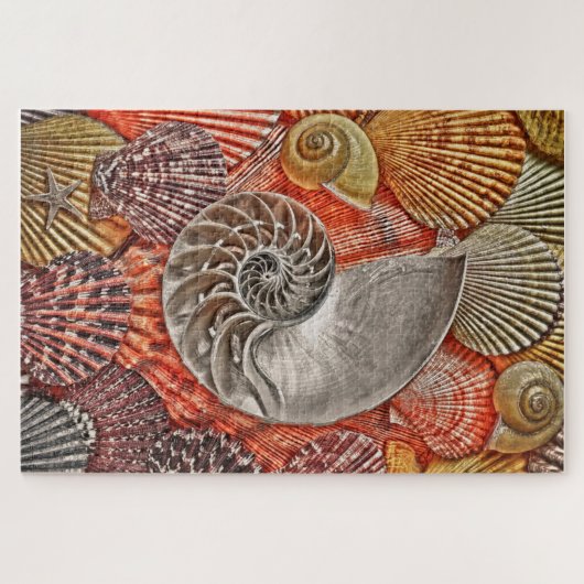 Nautilus en zeeschildpadden legpuzzel (Horizontaal)