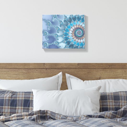 Nautilus - Fractal Art Canvas Afdruk (Insitu (Slaapkamer))