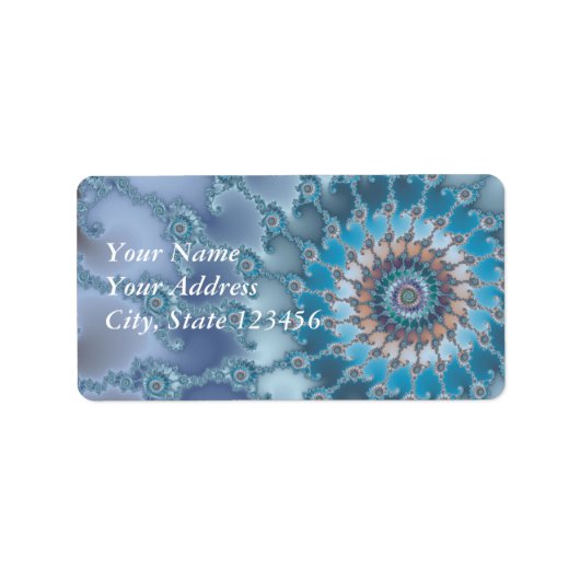 Nautilus - Fractal Art Etiket (Voorkant)