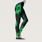 Nautilus green shell-ontwerp leggings (Rechts)