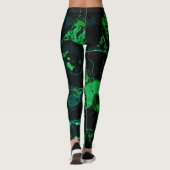 Nautilus green shell-ontwerp leggings (Achterkant)