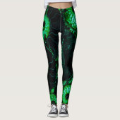 Nautilus green shell-ontwerp leggings (Voorkant)