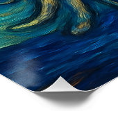 Nautilus im van Gogh Stil Perfect Poster (Hoek)
