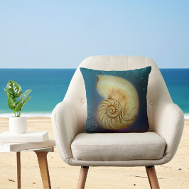 Nautilus in een Starry Cosmic Sky Kussen