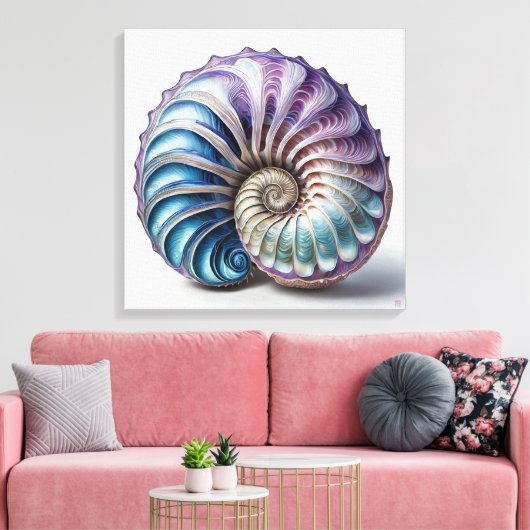 Nautilus - Ingewikkeld Canvas Art Print (Insitu (Woonkamer))