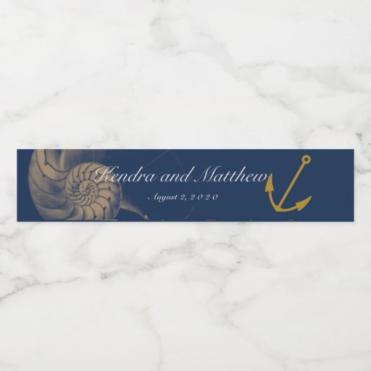 Nautilus Marine Waterfles Etiket (Enkel label)