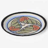 Nautilus monogram papieren bordje (Gekanteld)