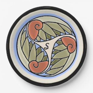 Nautilus monogram papieren bordje