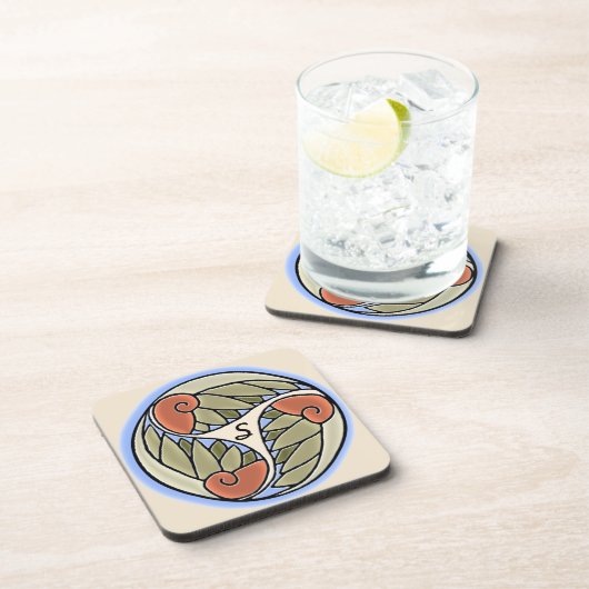 Nautilus Monogrammed (Set van 6) Drankjes Onderzetter (Rechterzijde)