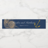 Nautilus Navy Waterfles Etiket (Enkel label)