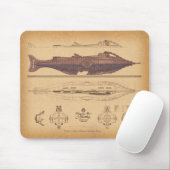 Nautilus Plans van David McCamant Mousepad Muismat (Met muis)