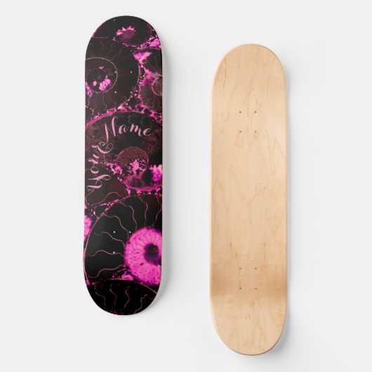 Nautilus roze shell skateboard (Voorkant)