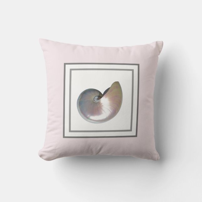 Nautilus roze springpijp kussen (Voorkant)