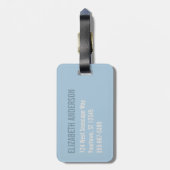 Nautilus Schelp | Gouden Spiraal Bagagelabel (Achterkant verticaal)