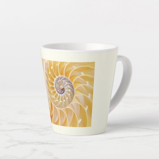 Nautilus schelp Latte Mok (Rechterhoek)