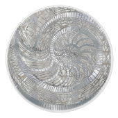 Nautilus Schelp mozaïek kunst Keramische Knop (Voorkant)
