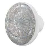 Nautilus Schelp mozaïek kunst Keramische Knop (Rechts)