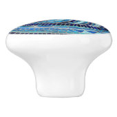 Nautilus schelp mozaïek kunst keramische knop (Zijkant)