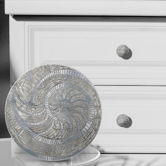 Nautilus Schelp mozaïek kunst Keramische Knop