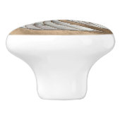 Nautilus Schelp Nepparelmoer en Goud Keramische Knop (Zijkant)