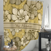 Nautilus Schelp Stippen Monogram Douchegordijn