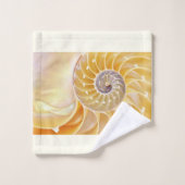 Nautilus seashell badhanddoekset bad handdoek (Wasdoekje)