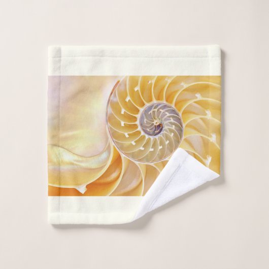 Nautilus seashell badhanddoekset bad handdoek (Wasdoekje)