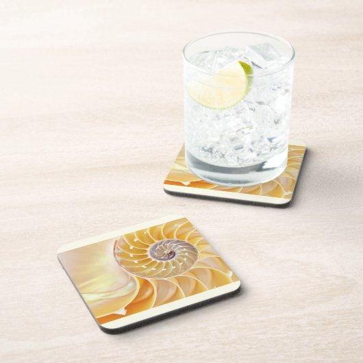 Nautilus Seashell Beverage Coaster Bier Onderzetter (Rechterzijde)