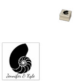 Nautilus Seashell Custom Rubber Stamp Rubberstempel (Gestempeld)