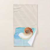 Nautilus Seashell en Zand Bad Handdoek (Handdoek)