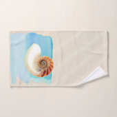 Nautilus Seashell en Zand Bad Handdoek (Handdoek)