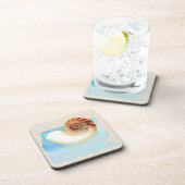 Nautilus Seashell en Zand Bier Onderzetter (Rechterzijde)