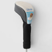 Nautilus Seashell en Zand Golfheadcover (Schuin)