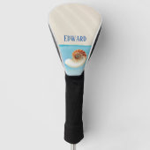 Nautilus Seashell en Zand Golfheadcover (Voorkant)