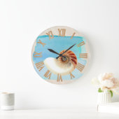 Nautilus Seashell en Zand Grote Klok (Huis)