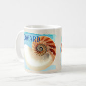 Nautilus Seashell en Zand Koffiemok (Voorkant links)