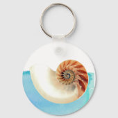 Nautilus Seashell en Zand Sleutelhanger (Achterkant)