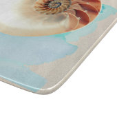 Nautilus Seashell en Zand Snijplank (Hoek)