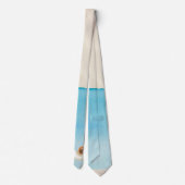 Nautilus Seashell en Zand Stropdas (Achterkant)