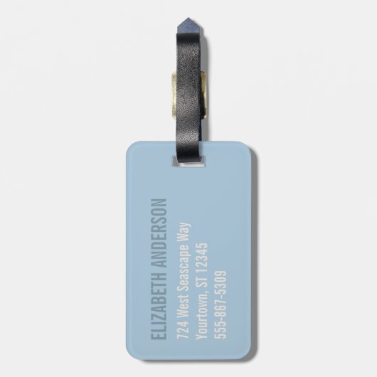 Nautilus Seashell | gouden spiraal Bagagelabel (Achterkant verticaal)