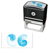 NAUTILUS SEASHELL RUBBER STAMP ZELFINKTENDE STEMPEL (In situ)