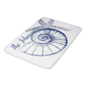 Nautilus Seashell & Starfish Marine Life Custom Badmat (Gekanteld)