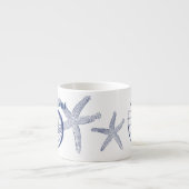 Nautilus Seashell & Starfish Marine Life Custom Espresso Kop (Voorkant)