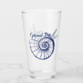 Nautilus Seashell & Starfish Marine Life Custom Glas (Voorkant)