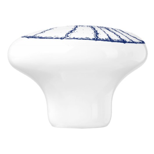 Nautilus Seashell & Starfish Marine Life Custom Keramische Knop (Zijkant)