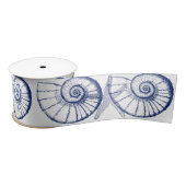 Nautilus Seashell & Starfish Marine Life Custom Sa Satijnen Lint (Spoel)