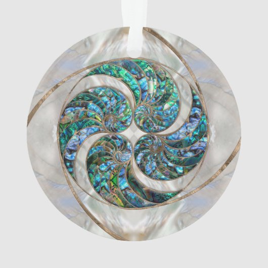 Nautilus Shell - Abalone and Pearl Ornament (achterkant)