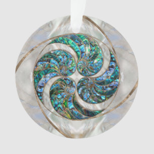 Nautilus Shell - Abalone and Pearl Ornament