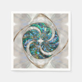 Nautilus Shell - Abalone and Pearl Servet (Voorkant)