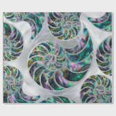 Nautilus Shell Abalone en Pearl Cadeaupapier (Vlak)